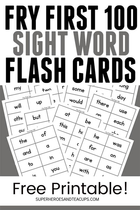 Fry Sight Word Flash Cards Letter Words Unleashed Exploring The