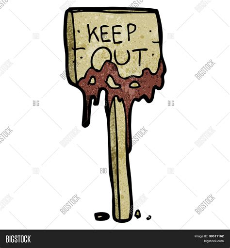 Keep Out Sign Cartoon Vector And Photo Free Trial Bigstock