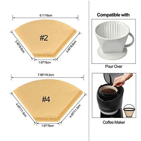 2 Cone Coffee Filters Paper Disposable For Pour Over And Drip Coffee