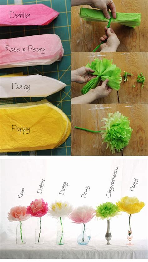 Tissue Paper Flowers Diy Diy And Crafts