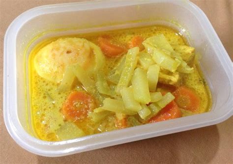 Resep Sayur Santan Labu Siam, Wortel, Tahu dan Telur oleh Yosephine