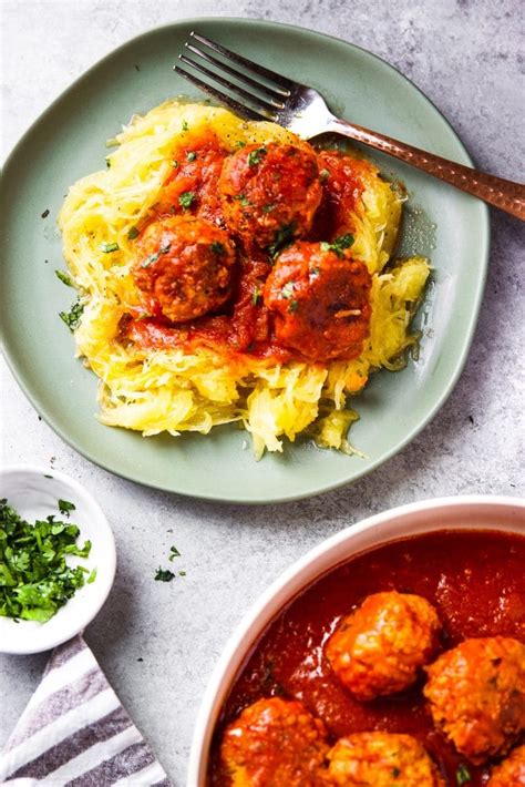 This instant pot recipe will be ready in a few minutes. Instant Pot Turkey Meatballs Spaghetti Squash | Garden in the Kitchen