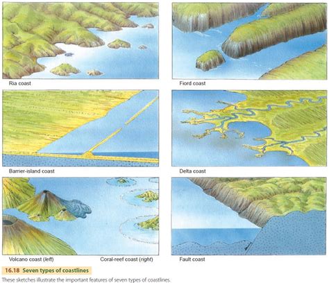 Different Types Of Coastal Landforms Design Talk