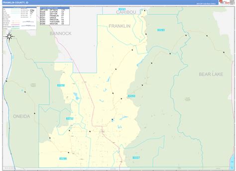 Franklin County Id Zip Code Maps Basic