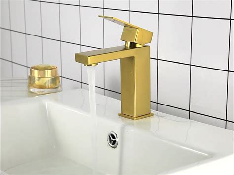 Browse our collection of bathroom sink faucets from moen available in a variety of shapes, finishes and styles. 304 Stainless Steel Square Brushed Gold Black Faucet ...