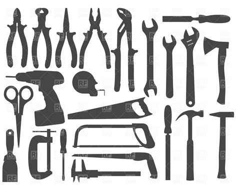 17 Tool Silhouette Vector Images Vector Tools Silhouette Tool