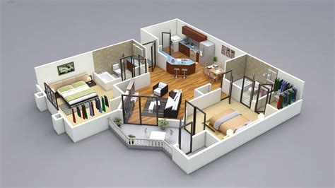 3d Two Bedroom House Plans Bedroom House Plans Designs 3d Small House