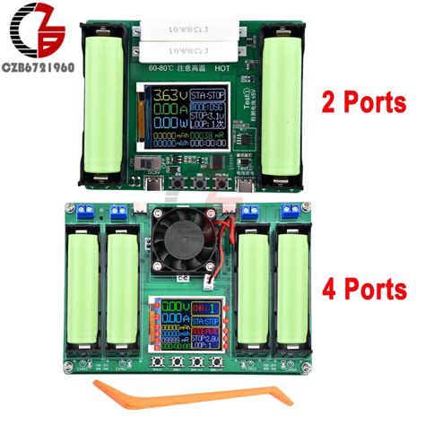 2 4 Ports 18650 Battery Capacity Type C Tester Module Mah Mwh Digital