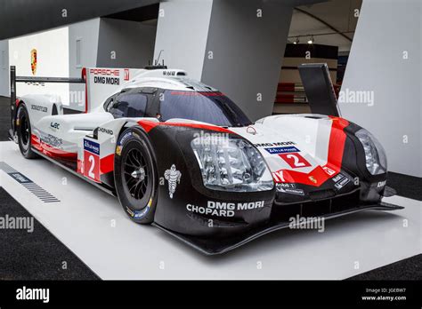 Porsche 919 Hybrid Lmp1 Le Mans Race Winner On Display At The 2017