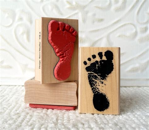 Bonnies Babe Newborn Baby Foot Rubber Stamp From Etsy