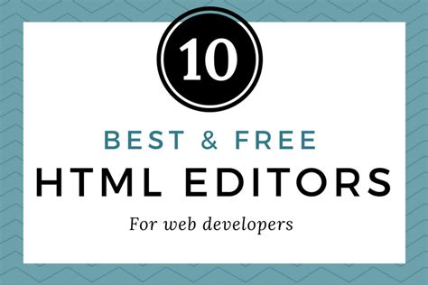 10 Best Free And Premium Html Editors For Web Developers