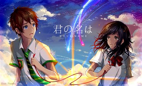 Anime Your Name Mitsuha Miyamizu Taki Tachibana Kimi No Na Wa