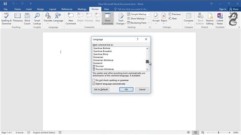 How To Change The Spell Check Language In Word Change Proofing