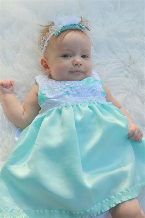 Aqua Baby Girl Take Home Dressnewborn Outfitbaby Dress By