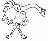 Colorear Ostrich Avestruz Gazoon Avestruces A61 sketch template