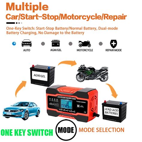 Buy 10amp Car Battery Charger 12v24v Automatic Battery Charger With 7