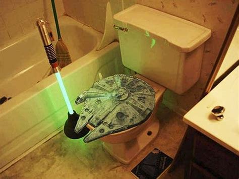 Star Wars Bathroom Toilet Plunger And Millennium Falcon Toilet Seat