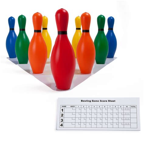 Champion Sports Multi Color Plastic Bowling Pin Set Chsbp10clr Supplyme