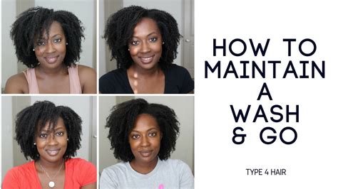 how to maintain a wash and go for 5 days type 4 natural hair youtube