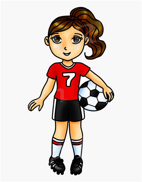 Soccer Girls In Red Uniform Clipart Clip Art Art And Collectibles