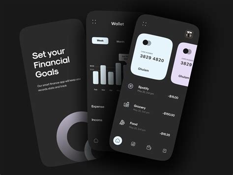 Finance Mobile App Dark Theme By Ghulam Rasool 🚀 For Cuberto On Dribbble