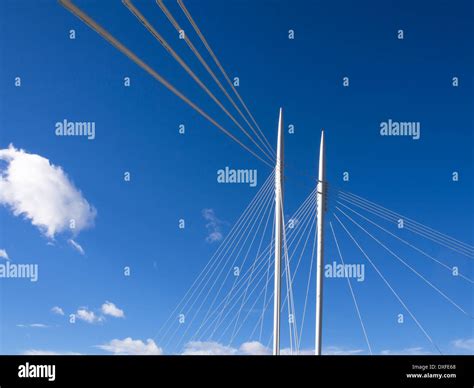 Drammen Norway The Ypsilon Bridge Popular For Pedestrians And Winner