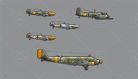 Aircraft Sprites Icons Germany World War 2 Gamedev Market