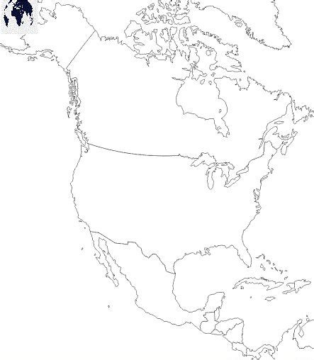 Printable Blank North America Map With Outline Transparent Map In