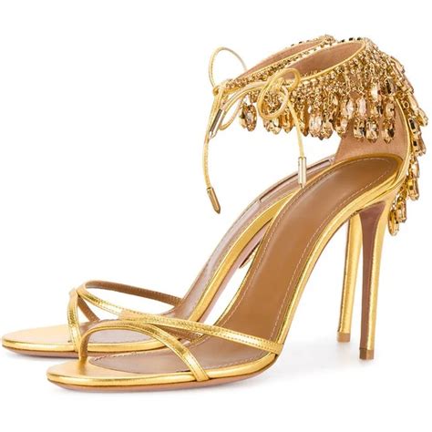 gold metallic leather strappy sandals women bling bling crystal shoes high heel lace up string