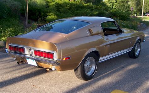 Gold 1968 Ford Mustang Shelby Gt 350 Fastback