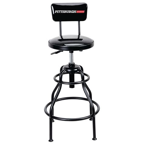 Coupons For Pittsburgh Automotive Adjustable Shop Stool With Backrest