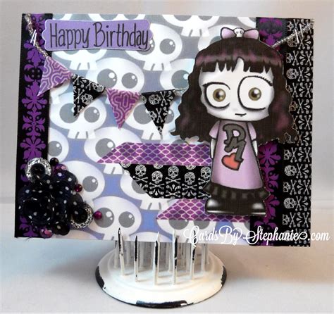 A lot of people feel a bit older when people call them 'uncle.' but when you say those magic words, i feel a special rejuvenation. skulls and washi tape goth birthday card - Cards By Stephanie