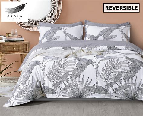 Gioia Casa Cindy Fully Reversible Bed Quilt Cover Set Blackwhite Au