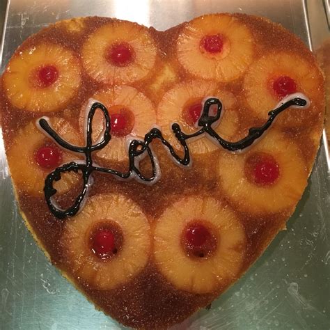 Fresh cakes, best designs, free delivery in delhi ncr. Heart shaped pineapple upside down cake | Pineapple upside ...