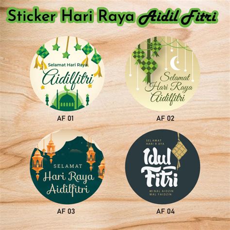 Sticker Hari Raya Aidil Fitri Label Stiker Aidilfitri Lazada