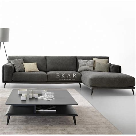 Modern Leather L Shaped Italian Design Corner Sofa