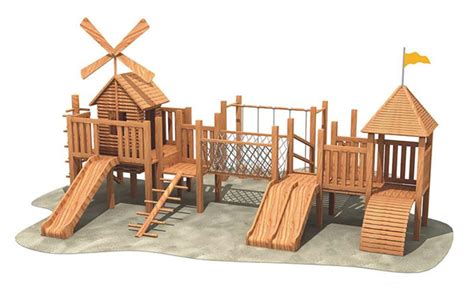 Wooden Commercial Playground Jiqi Amusement Equipment