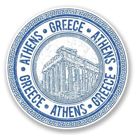2 X Greece Athens Vinyl Sticker 5590 Sticker Supplies Print Vinyl Stickers Greece