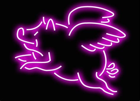 Custom Led Neon Sign Flying Pig Personalized Led Bedroom Etsy Uk