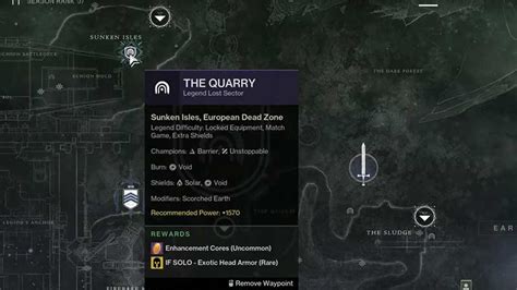 Destiny 2 Find The Quarry Legendary Lost Sector Gamer Tweak