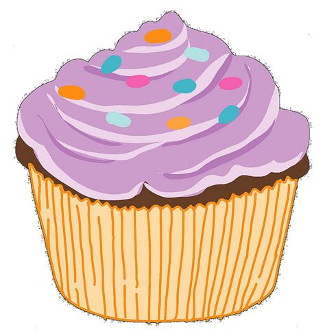 Purple Cupcake Clipart Clipart Best