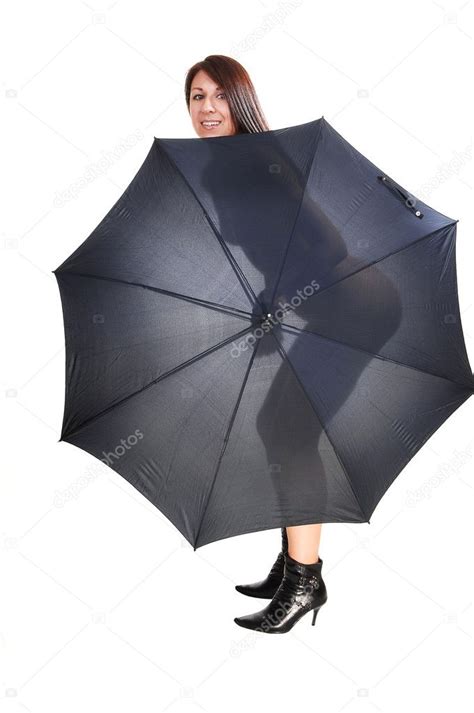 Nude Woman With Open Umbrella Stock Photo Image By Sucher