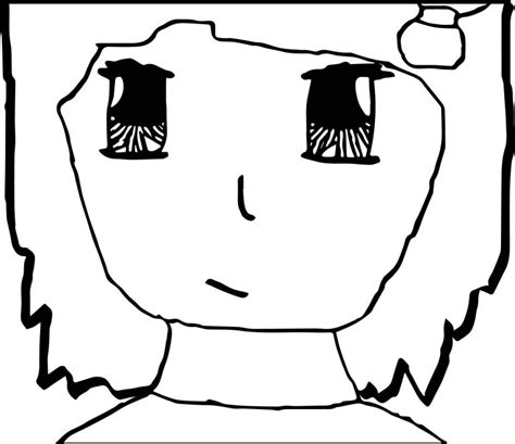 Anime Girl Face Coloring Pages
