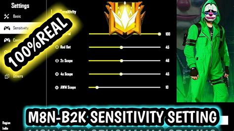 💯 Real M8n B2k S3nsitivity Setting Garena Free Firepro Player