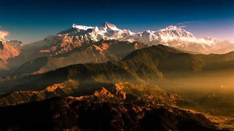 Mountain Nepal Travel Nature Outdoor Sunrise Landscape Sky Rock