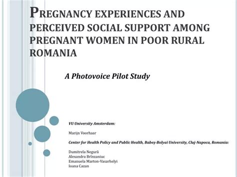 Ppt P Regnancy Experiences And Perceived Social Support Among