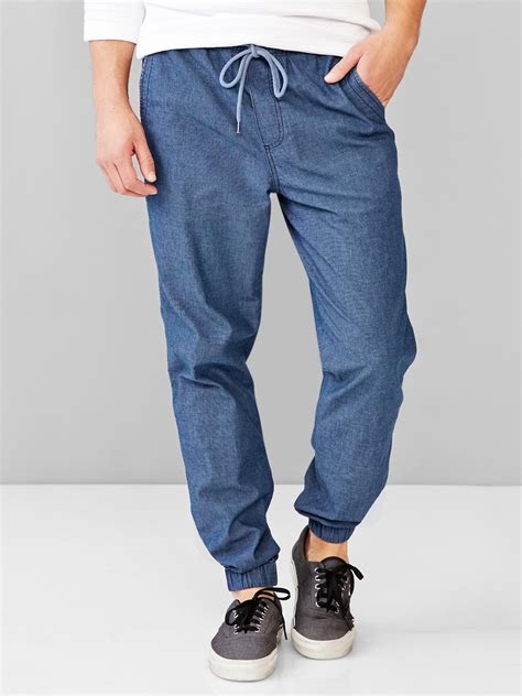Gap End On End Joggers In Blue For Men Navy Lyst