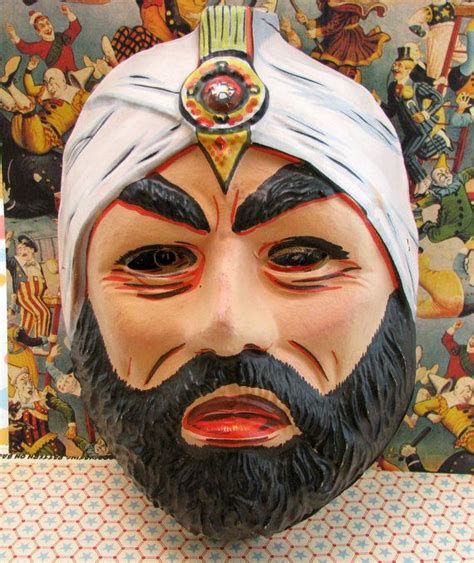 Maybe you would like to learn more about one of these? Vintage Plastic Halloween Mask Of A Swami | Etsy | Vintage ...