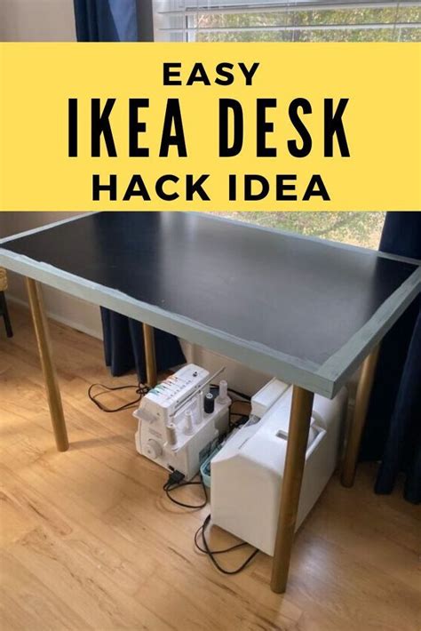 Easy Diy Ikea Desk Hack Makeover Idea Ikea Desk Hack Ikea Desk Desk
