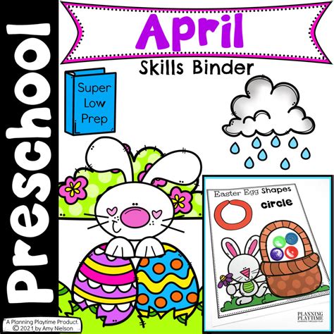 April Preschool Activities Binder Planning Playtime
